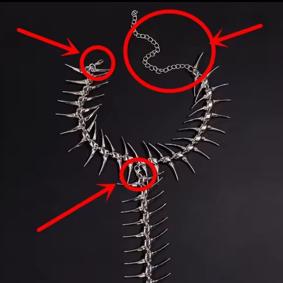 Avant‑Garde Lumina Spine Back Necklace - Picture 5 of 6